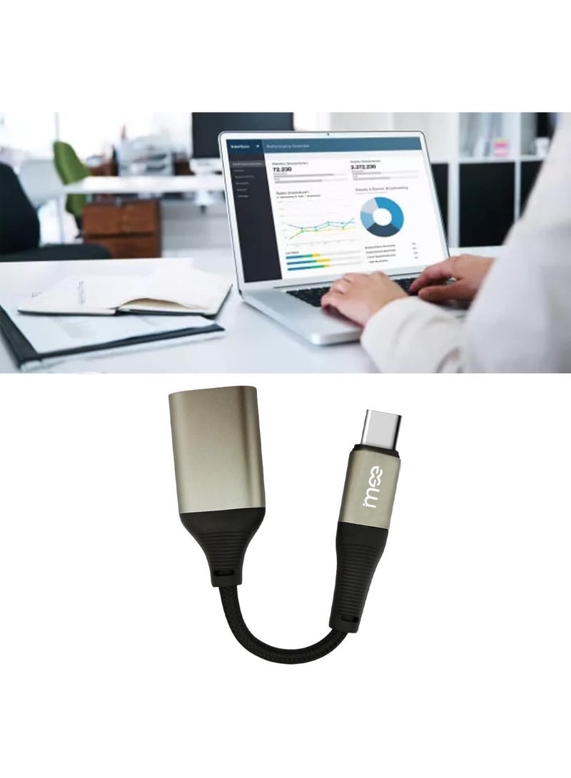 آیمی كابل محول iMee من النوع C ذكر إلى USB أنثى OTG IM-231 | محول نقل بيانات USB 2.0 | غلاف من سبائك الألومنيوم مع كابل مضفر مرن | متوافق مع الهواتف الذكية والأجهزة اللوحية وأجهزة الكمبيوتر المحمولة ووحدات التخزين المحمولة ولوحات المفاتيح والماوس - Image 5